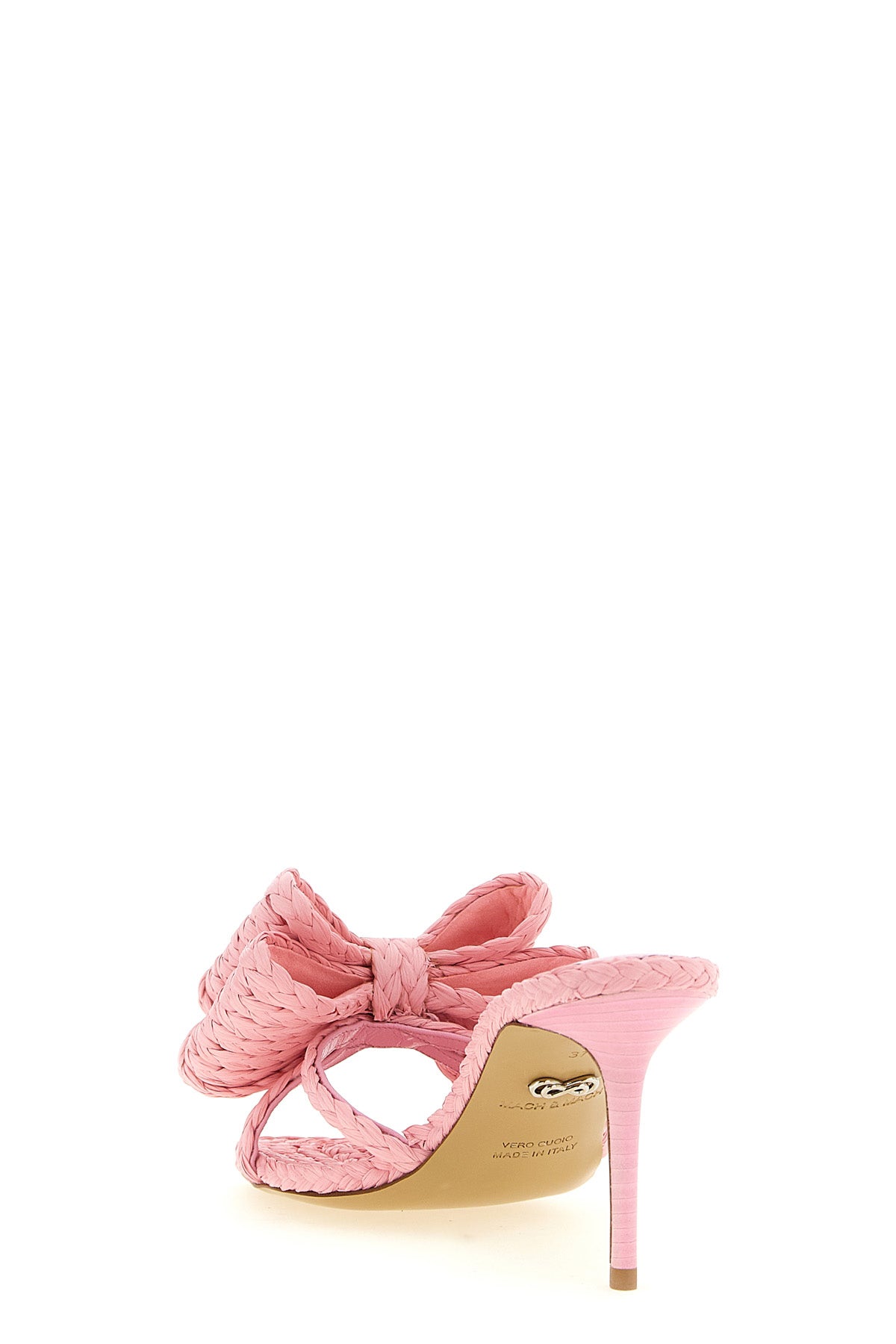 le cadeau mules in woven raffia