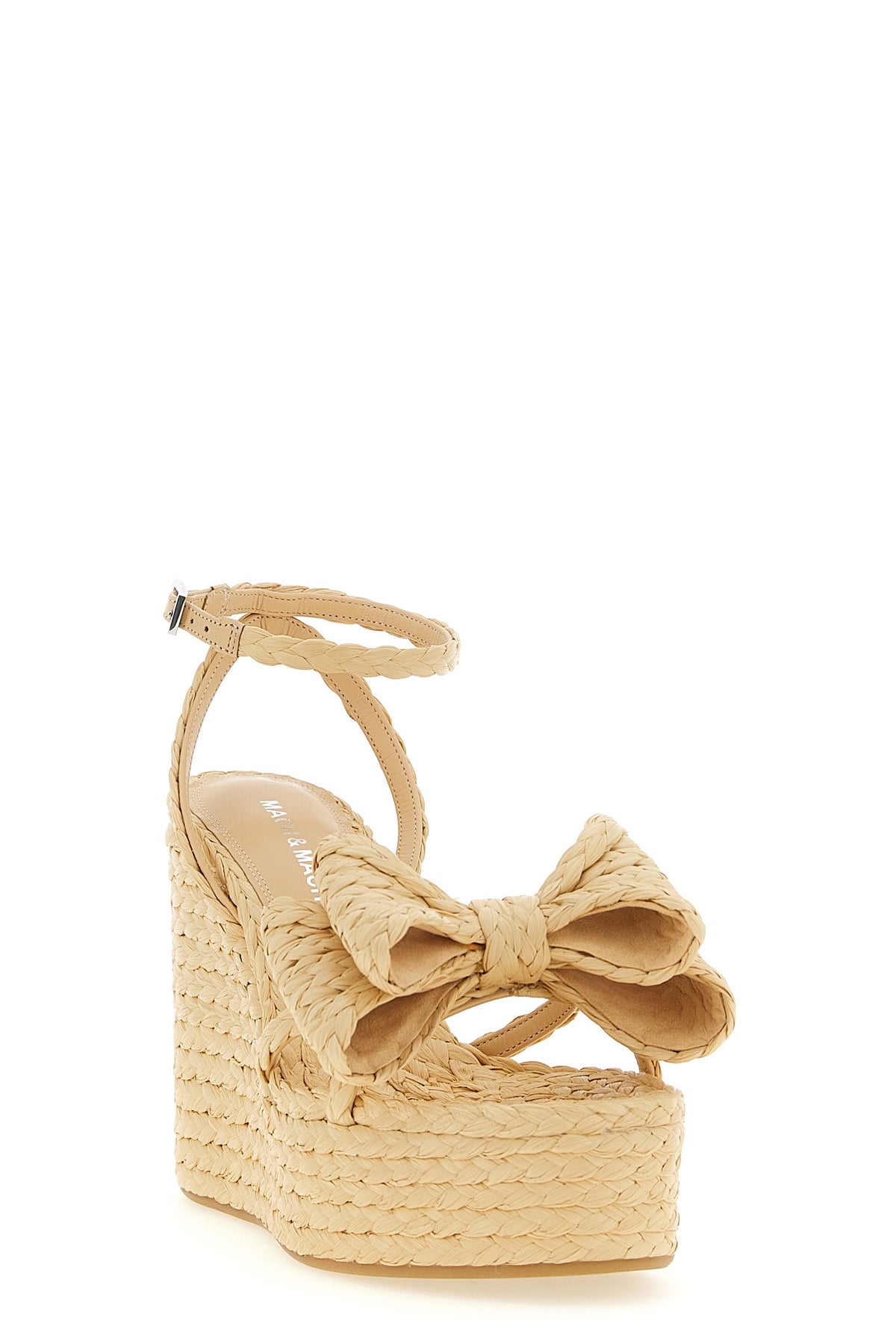 le cadeau braided raffia sandals