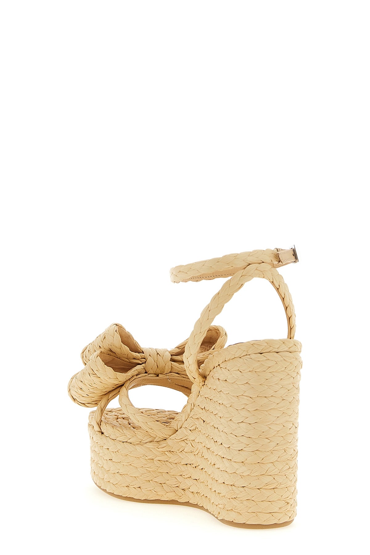 le cadeau braided raffia sandals