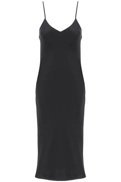 midi crêpe slip dress