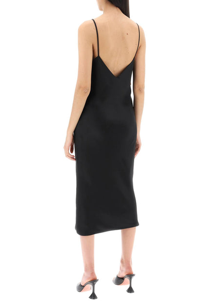 midi crêpe slip dress