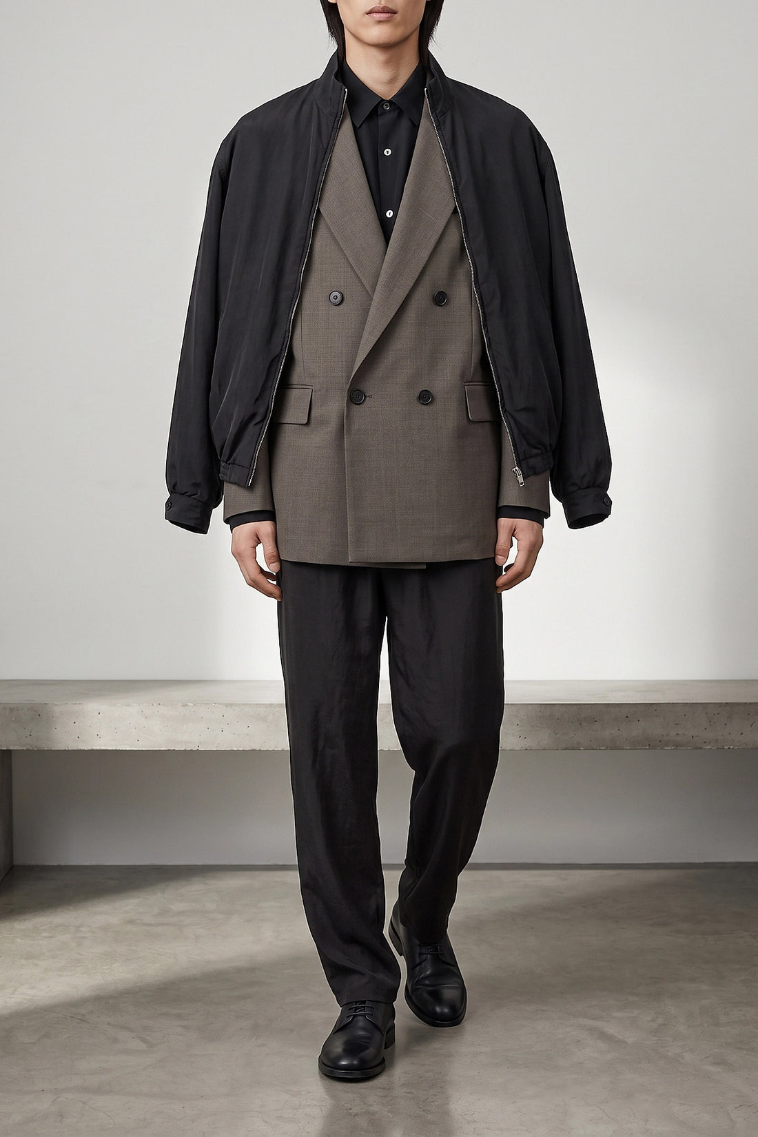 SSSTEIN L extra fine double-breasted blazer in unstructured wool
