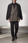 extra fine double-breasted blazer in unstructured wool