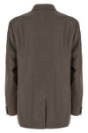 extra fine double-breasted blazer in unstructured wool