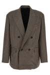 extra fine double-breasted blazer in unstructured wool
