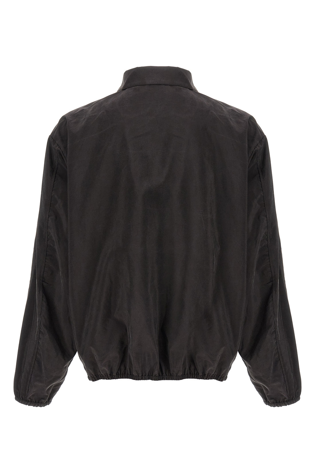 SSSTEIN M jacket in silk blend and shiny nylon wrinkled