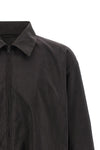 jacket in silk blend and shiny nylon wrinkled