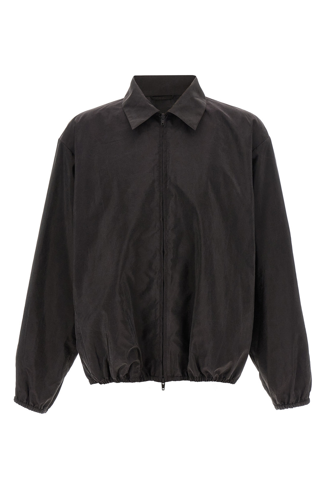 SSSTEIN M jacket in silk blend and shiny nylon wrinkled