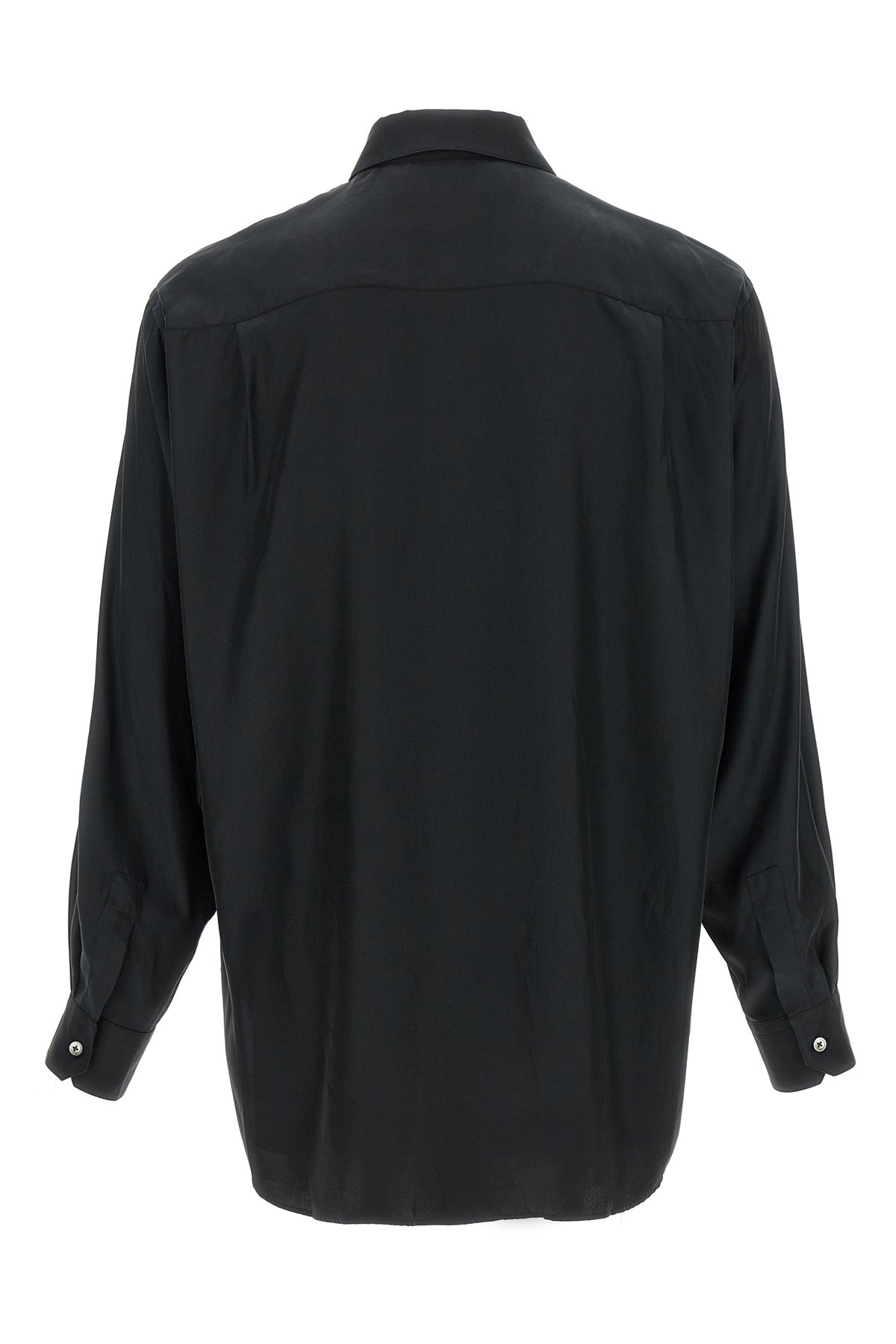 shiny cupro twill shirt