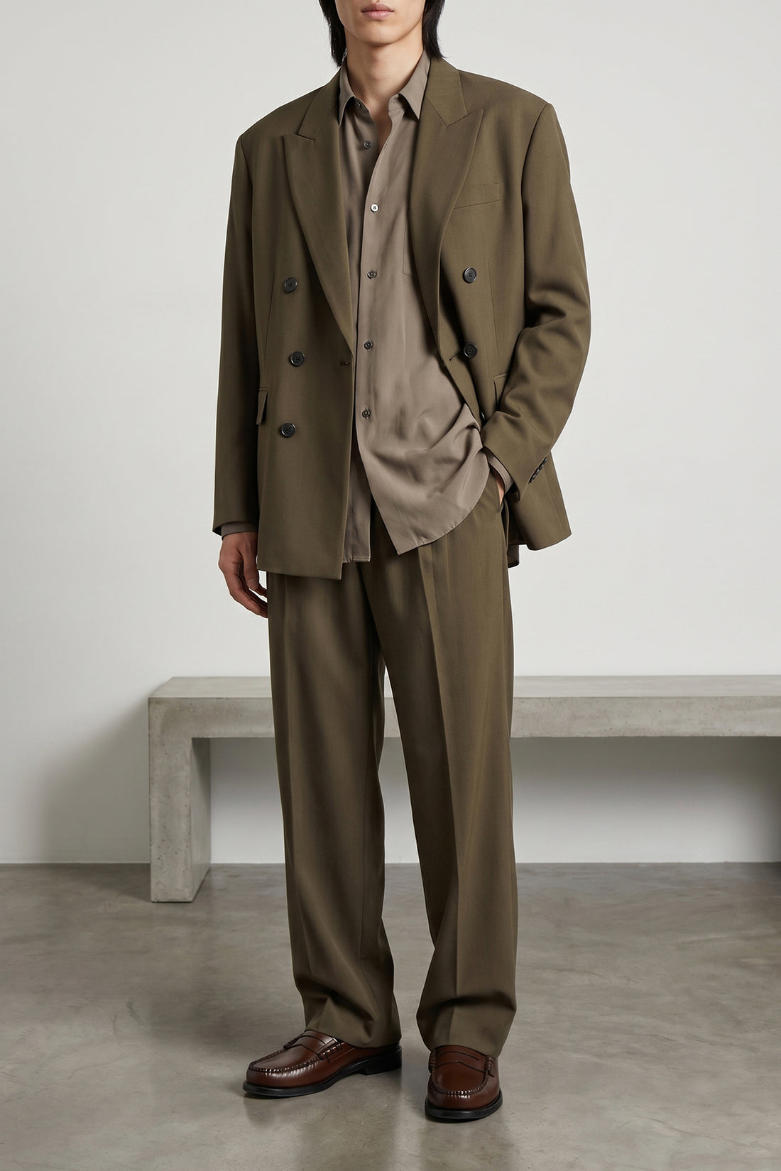 SSSTEIN L shiny cupro twill shirt