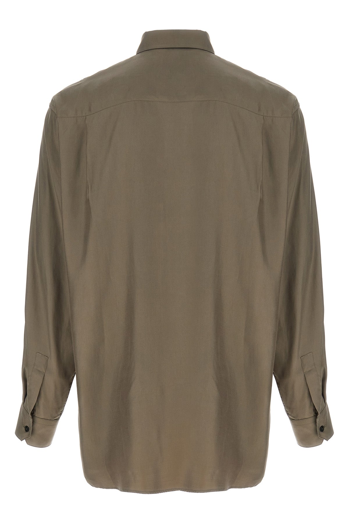 shiny cupro twill shirt