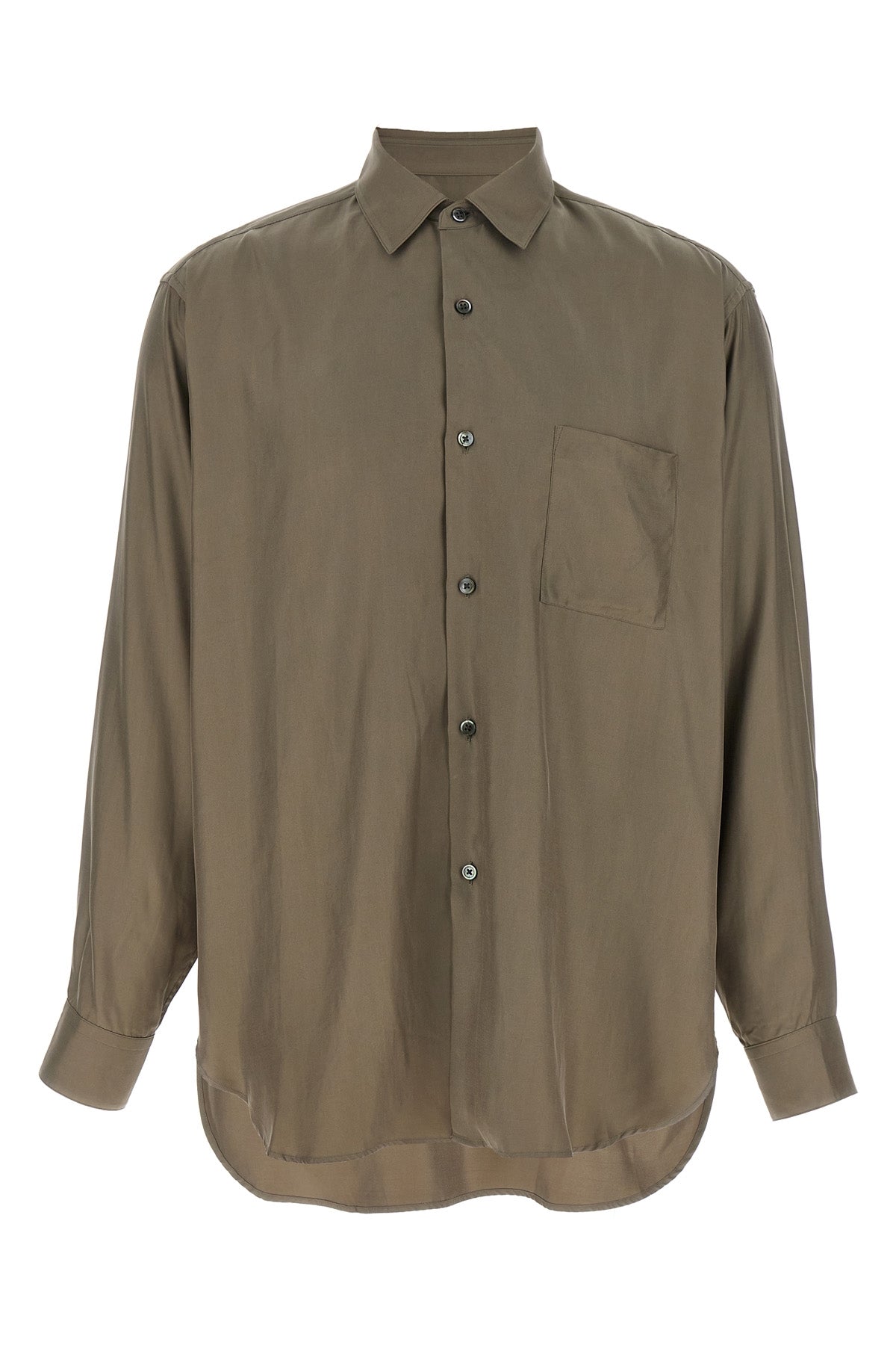 shiny cupro twill shirt