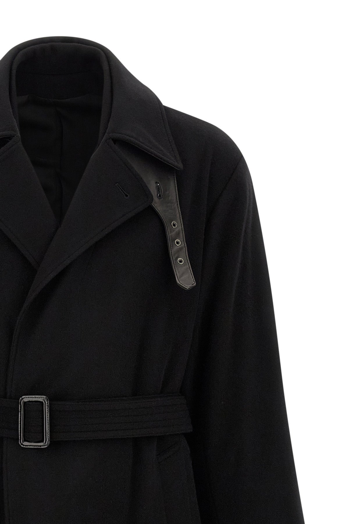 the long black ssstein layered combination coat