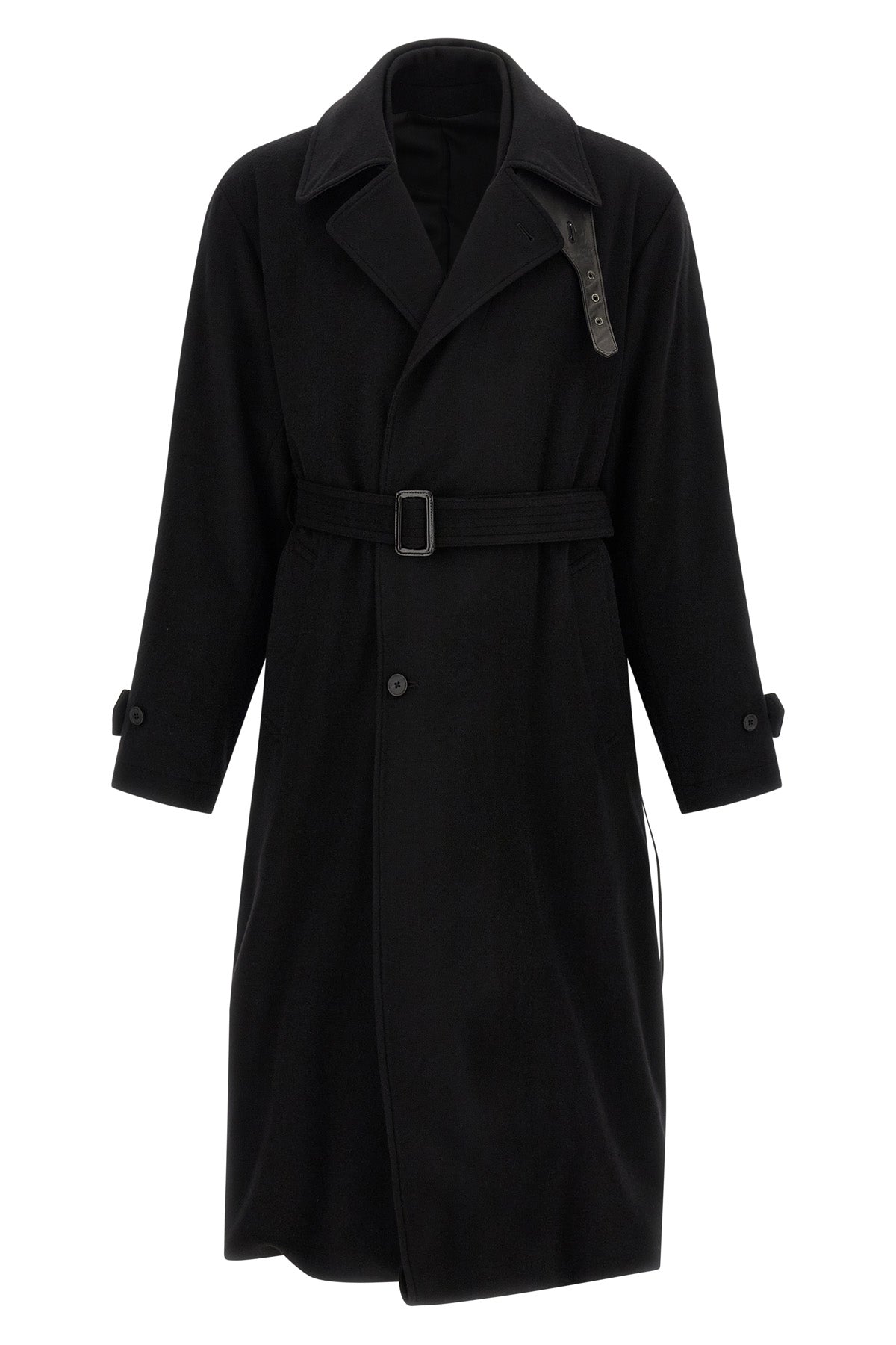 the long black ssstein layered combination coat