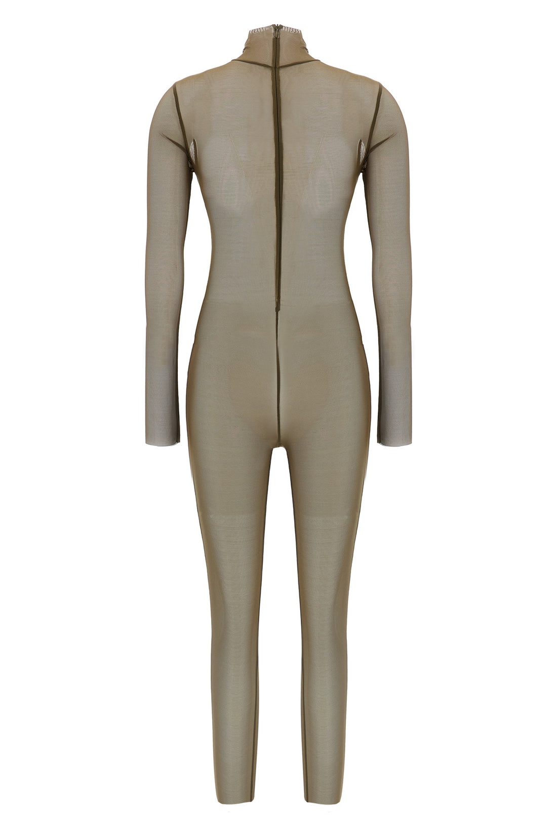 NORMA KAMALI S turtle jumpsuit in semi-transparent fabric