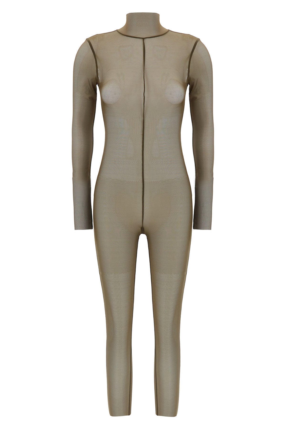 turtle jumpsuit in semi-transparent fabric