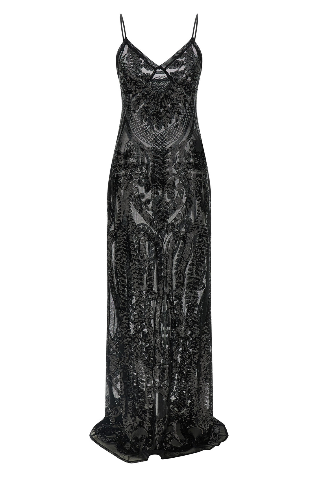 NORMA KAMALI S long dress in semi-transparent fabric