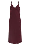 bias slip midi dress in fluid satin-effect fabric