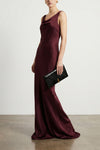 long maria dress in satin crepe