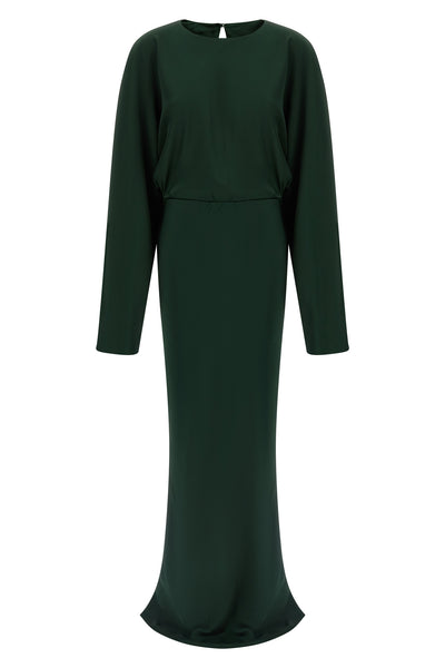 long reverse obie dress in crepe de chine