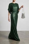 long reverse obie fabric dress