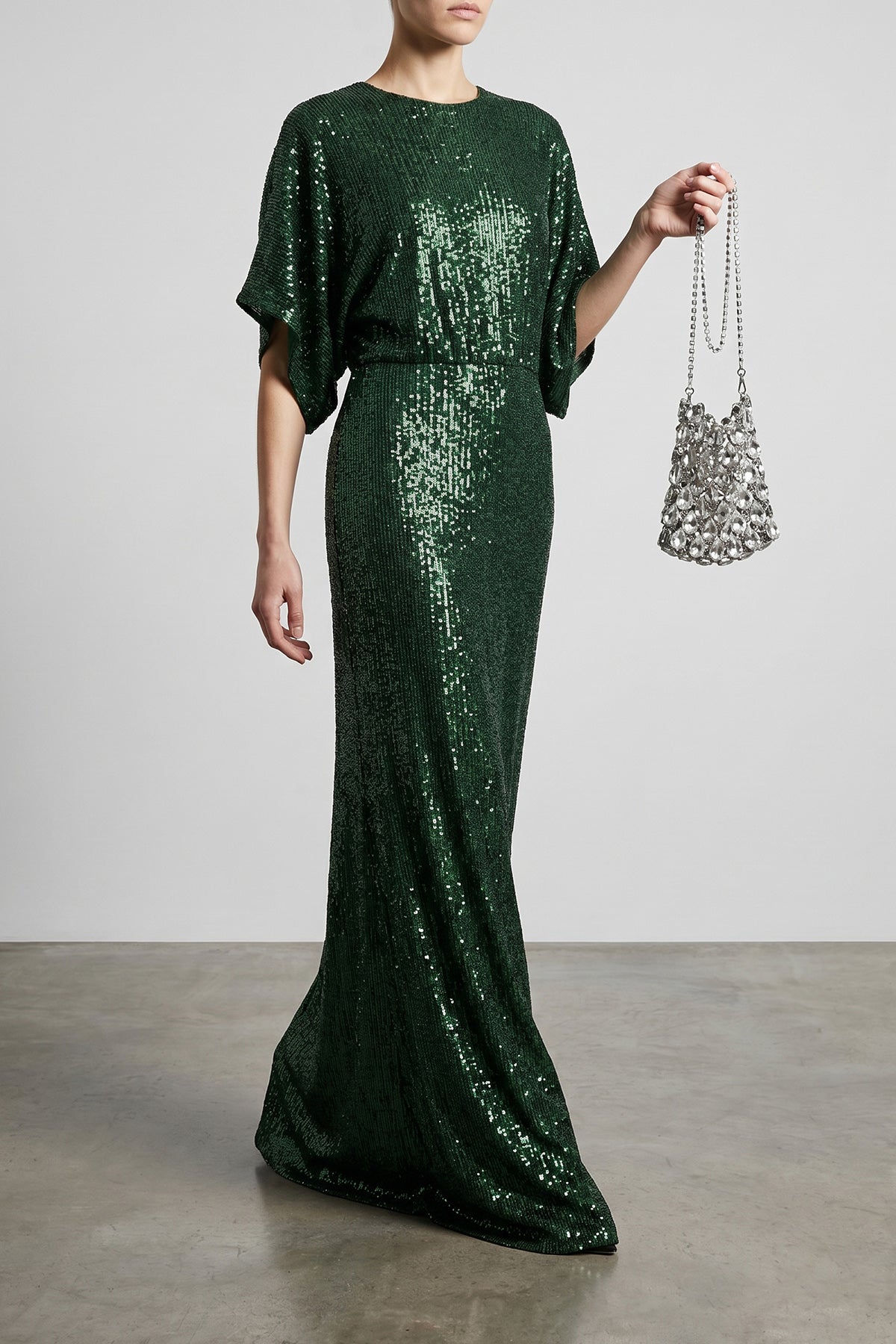 long reverse obie fabric dress