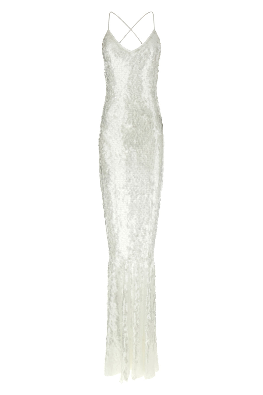 NORMA KAMALI M fara long dress in semi-transparent stretch fabric