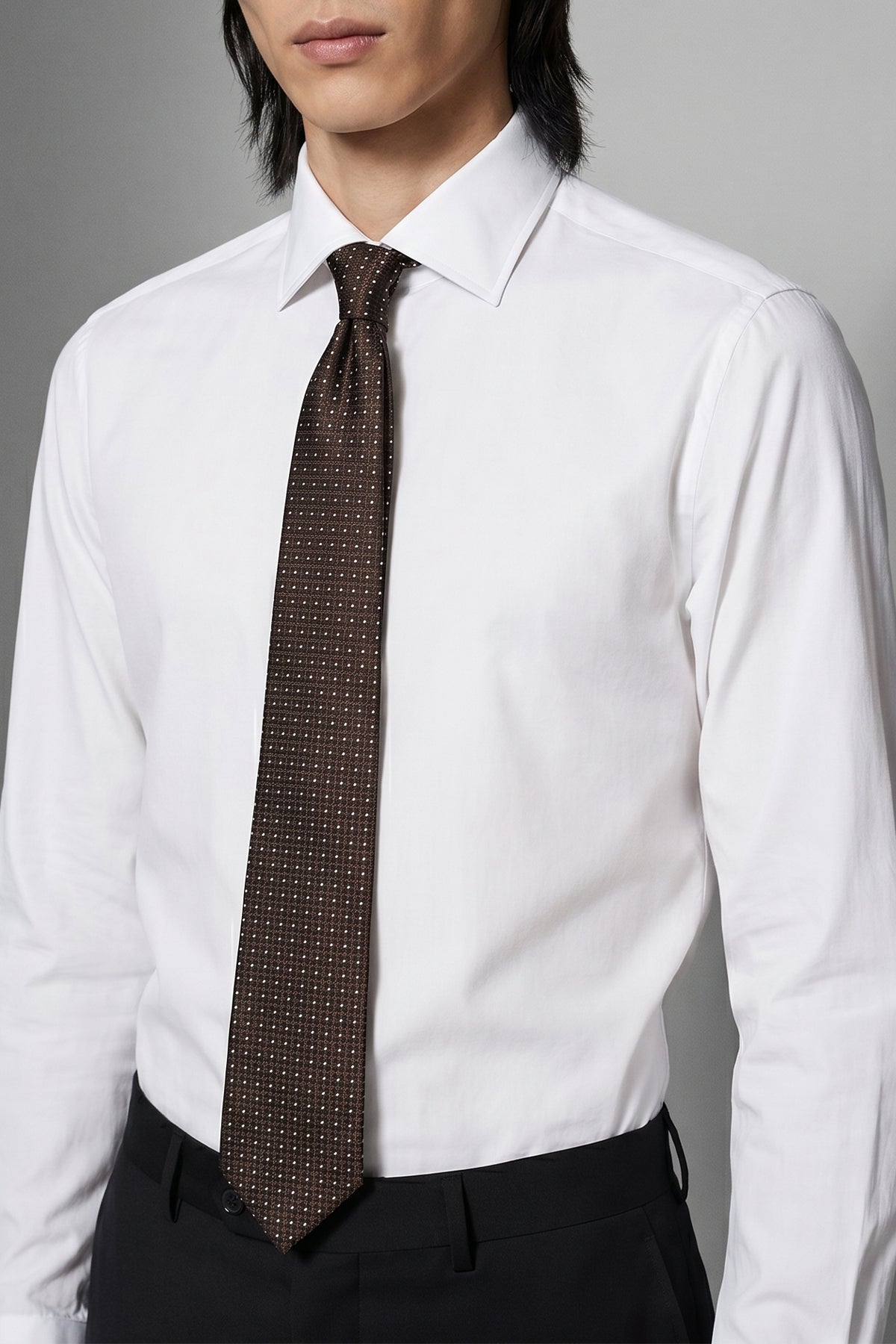 tie in fine patterned mulberry silk