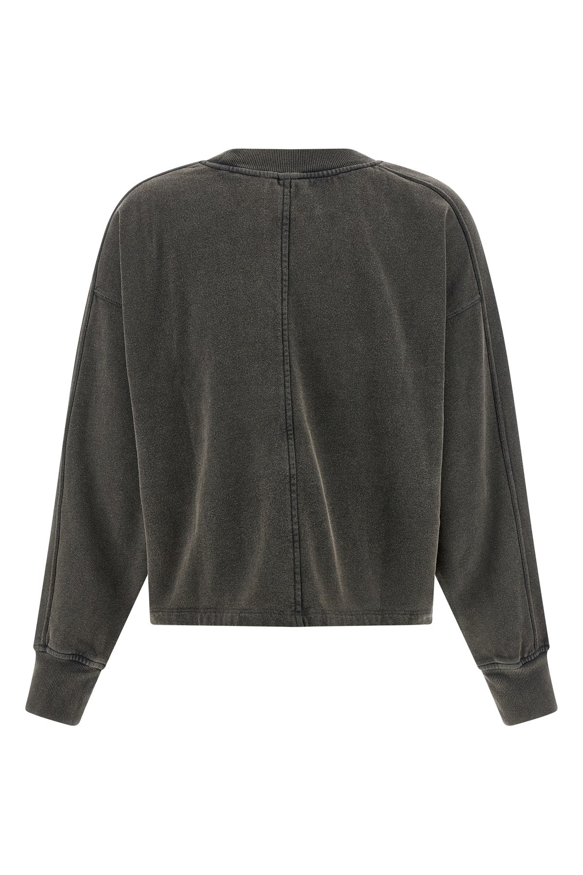 sunny sweatshirt in délavé-effect fleece cotton