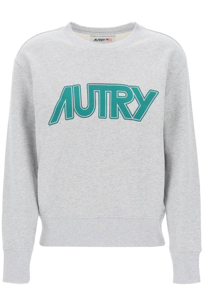 sweatshirt with maxi logo print