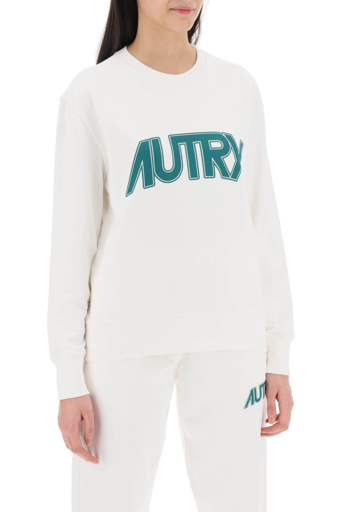 sweatshirt with maxi logo print