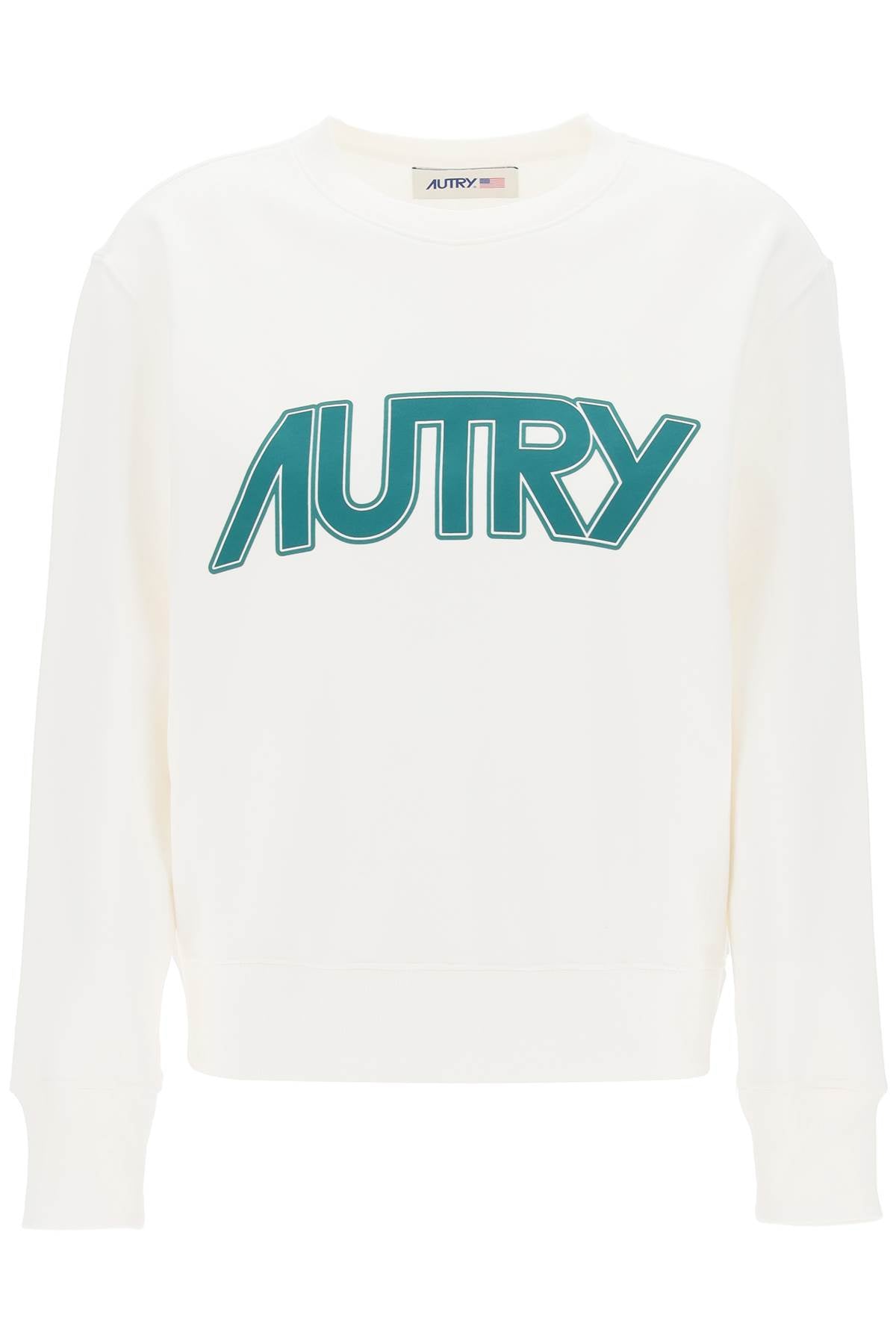 sweatshirt with maxi logo print