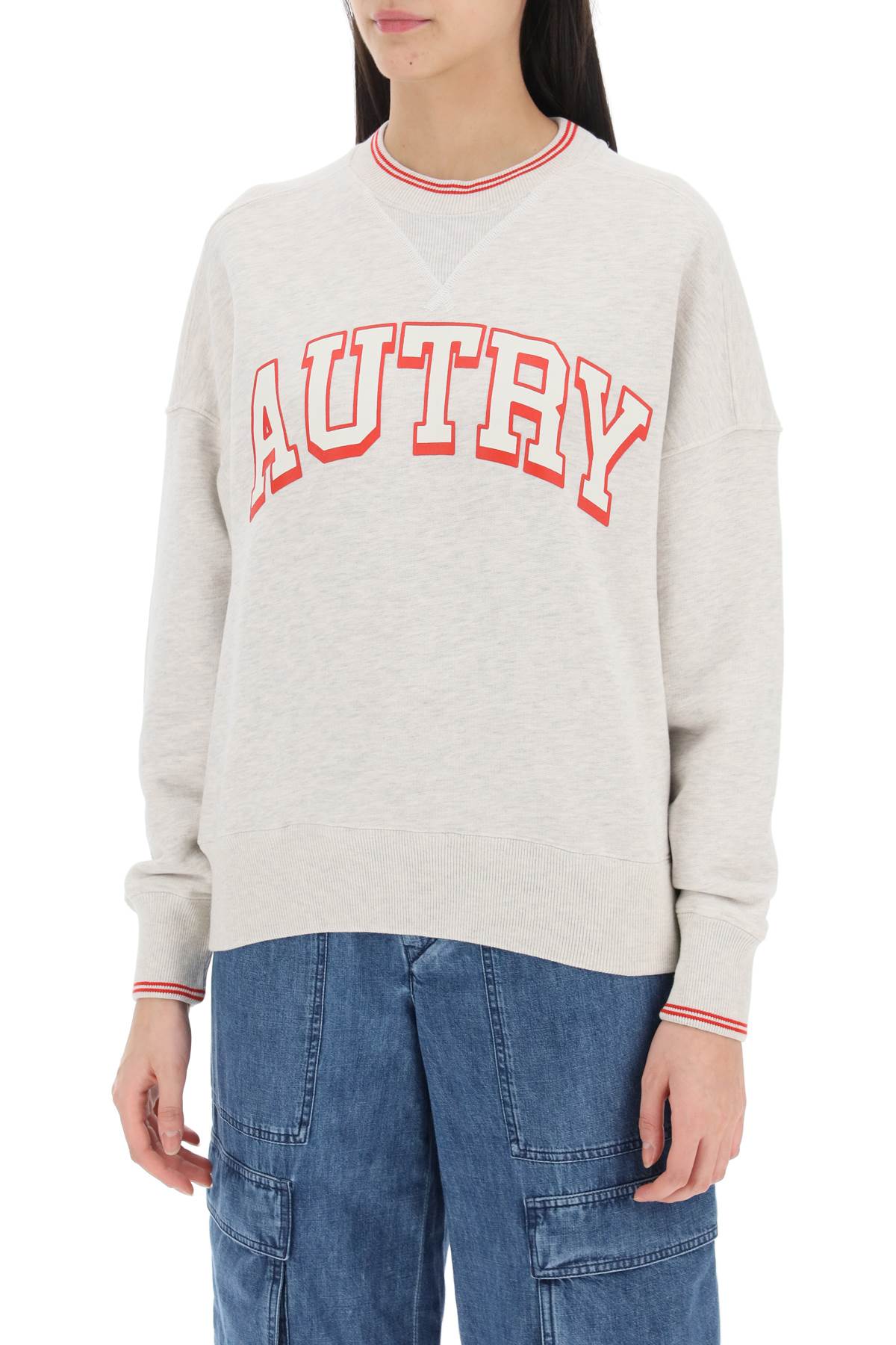 oversized varsity sweatshirt