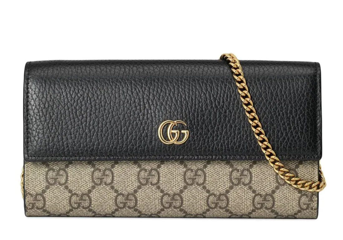 GG Marmont Leather Wallet on Chain