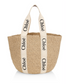 CHLOE Woody Large Raffia Basket Tote