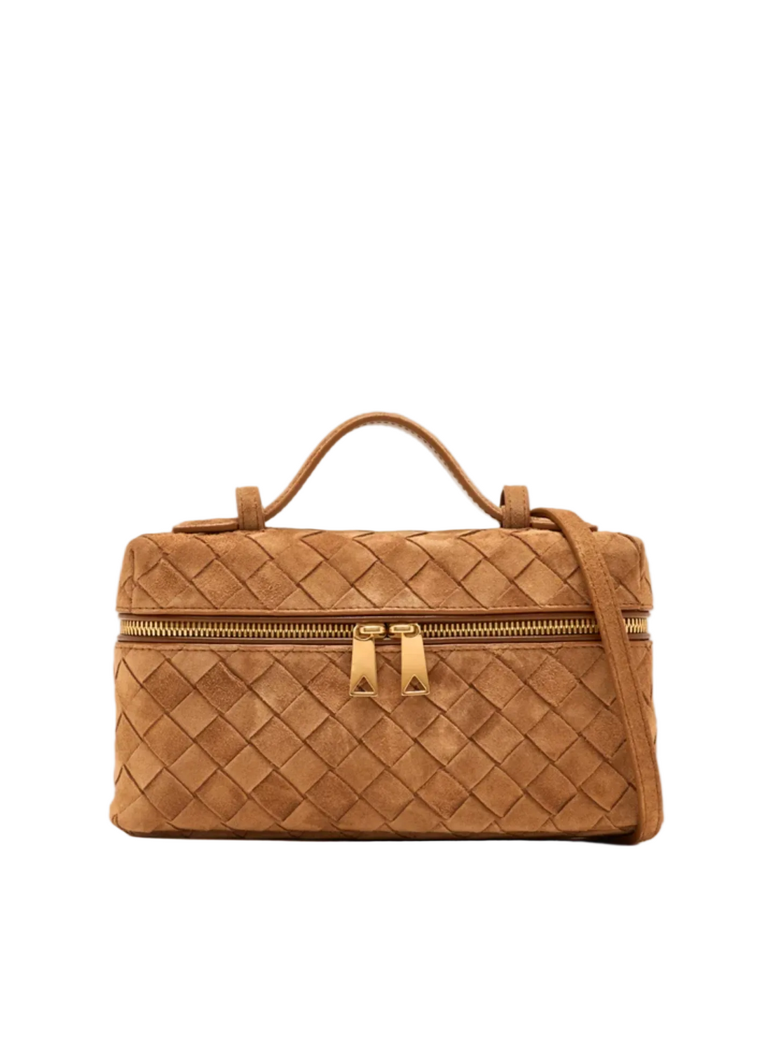 bang bang suede vanity case shoulder bag