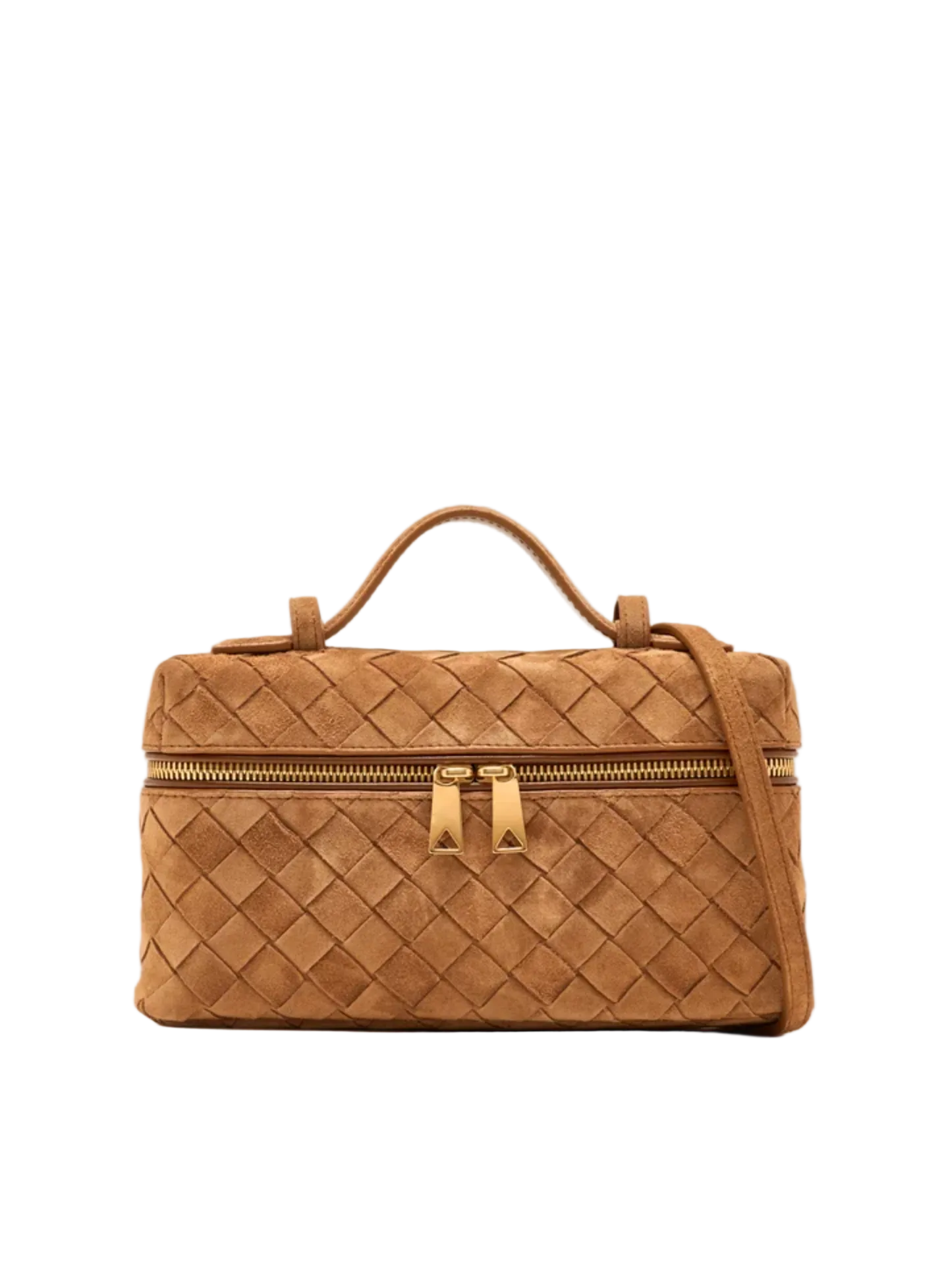 bang bang suede vanity case shoulder bag