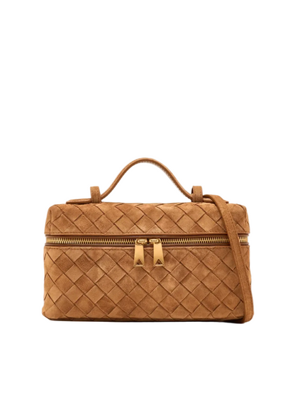 bang bang suede vanity case shoulder bag