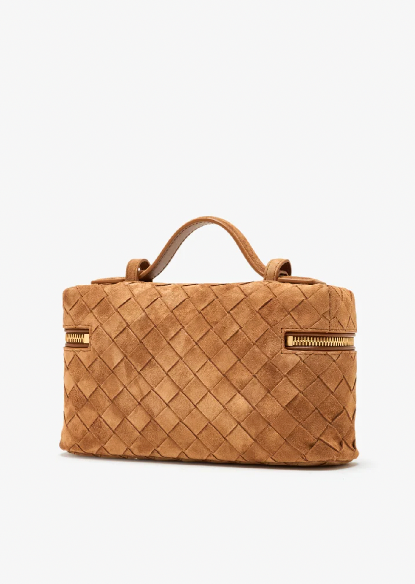 bang bang suede vanity case shoulder bag