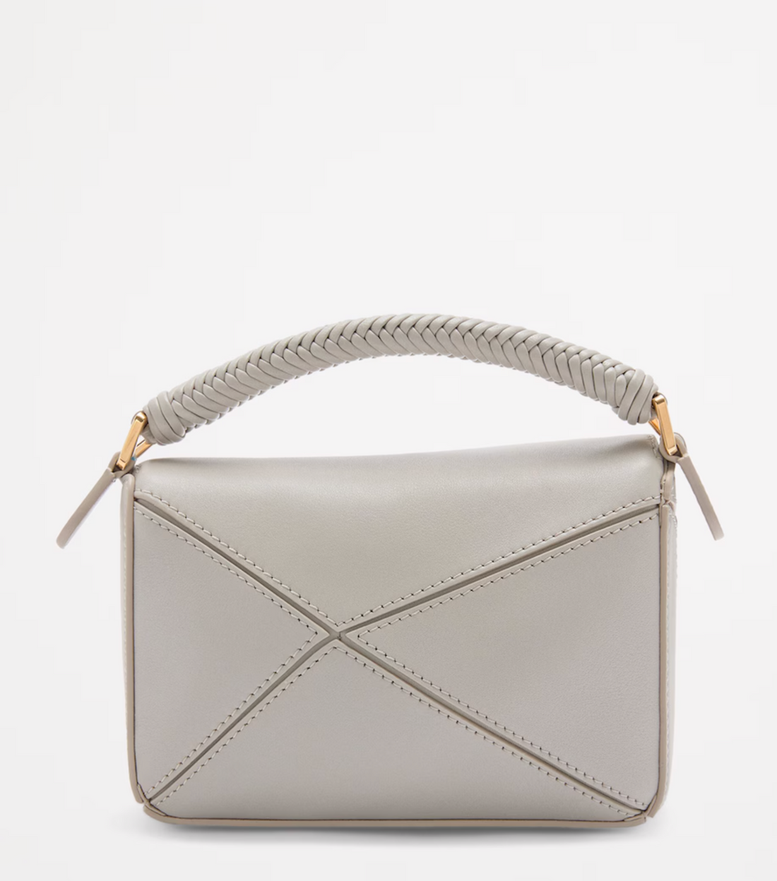 Puzzle Edge Mini Braided Handle Shoulder Bag