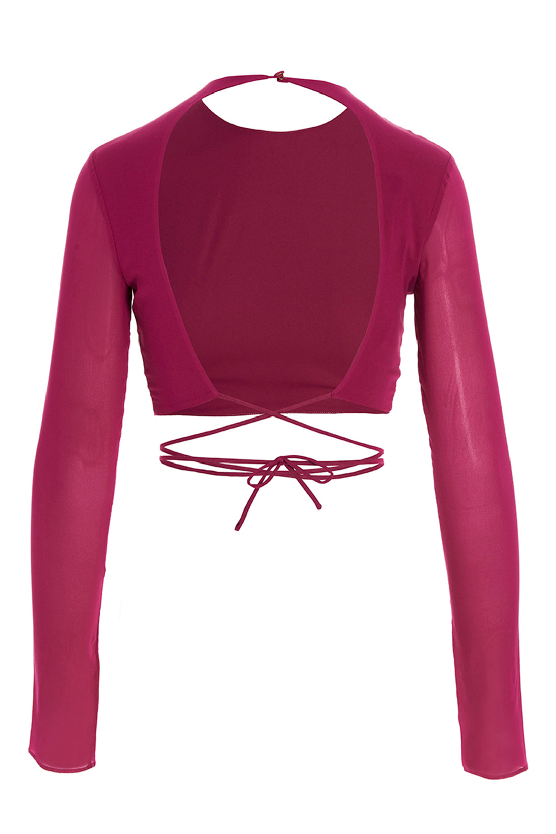 THE ANDAMANE 40 silk georgette cropped top