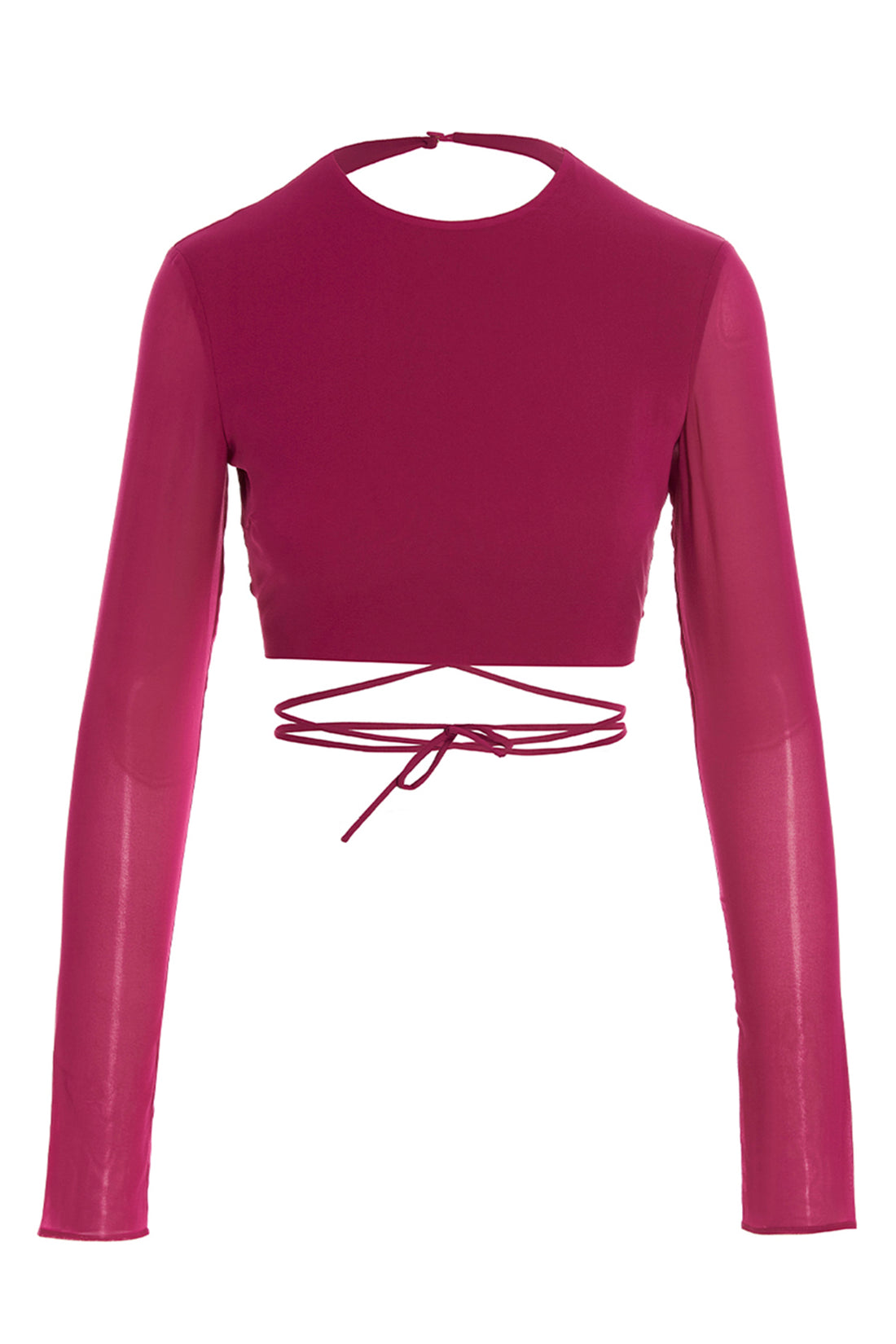 THE ANDAMANE 40 silk georgette cropped top
