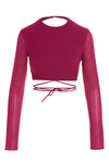silk georgette cropped top