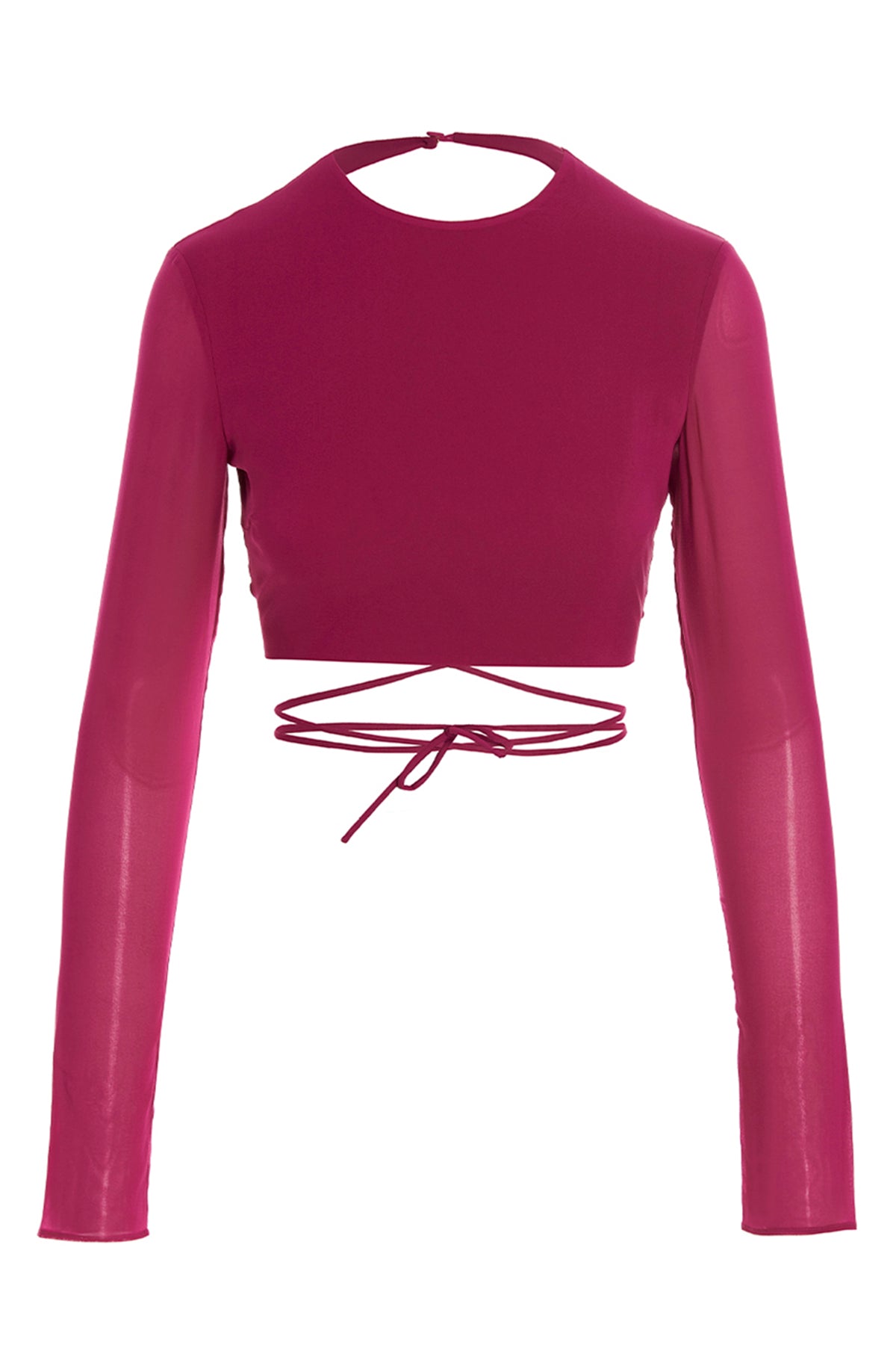 silk georgette cropped top
