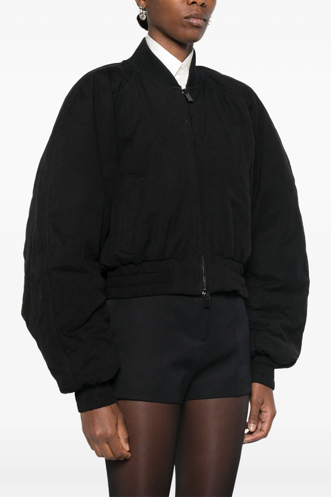THE ANDAMANE 40 sierra cropped bomber jacket in padded cotton blend