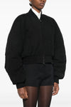 sierra cropped bomber jacket in padded cotton blend