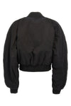 sierra cropped bomber jacket in padded cotton blend