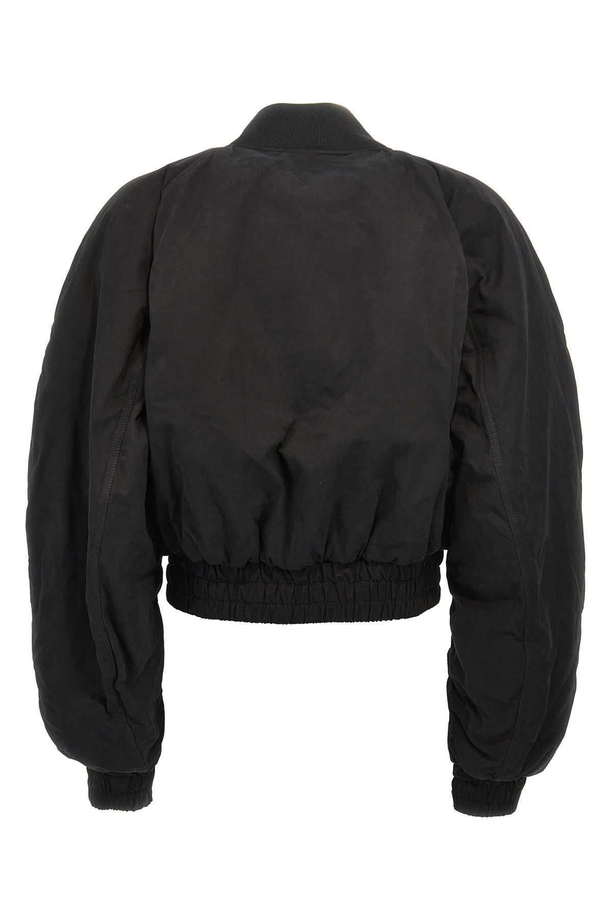 sierra cropped bomber jacket in padded cotton blend