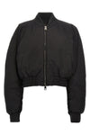 sierra cropped bomber jacket in padded cotton blend