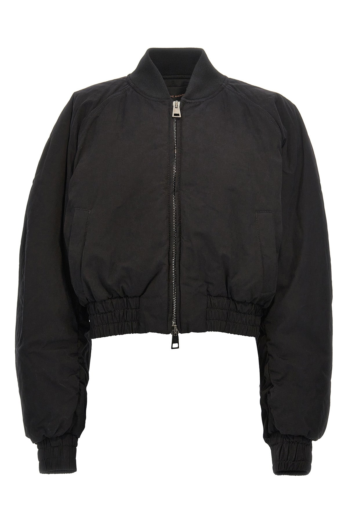 sierra cropped bomber jacket in padded cotton blend